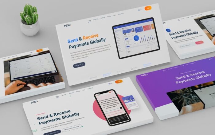 PESO APP Landing Pages and Bootstrap Templates Landing Page Template