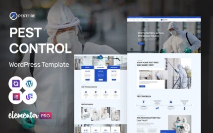 Pestfire - Professional Pest Control, Termite Removal And Home Protection WordPress Elementor Theme WordPress Theme