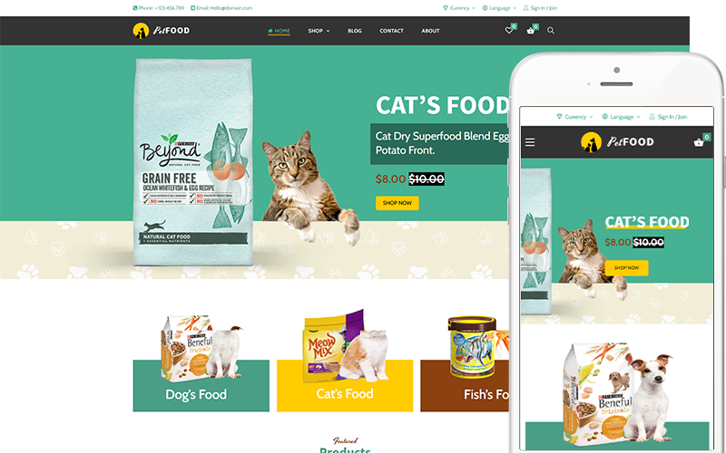 Pet Food - Creative Theme for Pets and Vets WooCommerce Theme