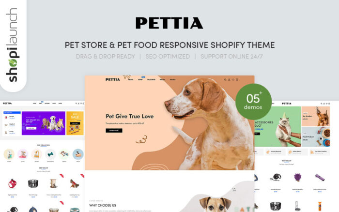 Pettia - Pet Store & Pet Food Responsive Shopify Theme