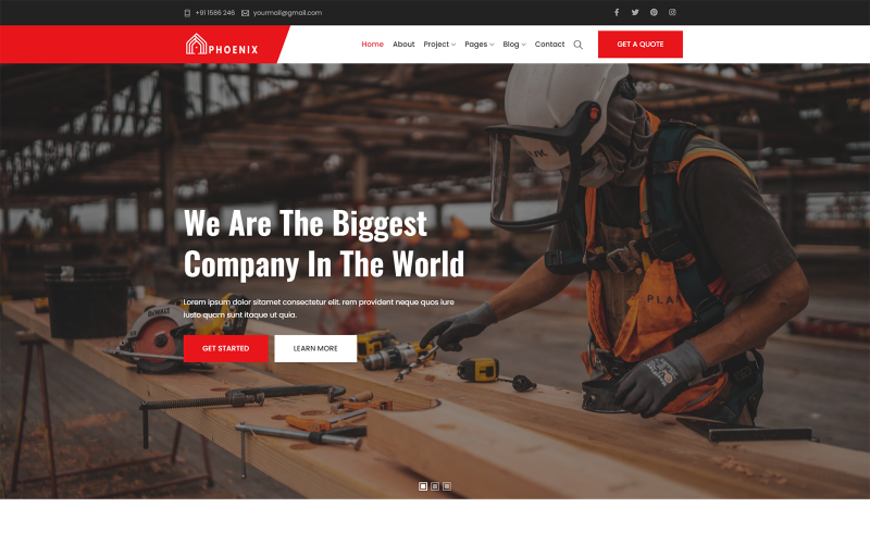 Phoenix - Construction HTML 5 Design Template Website Template