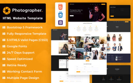 Photographer HTML Website Template