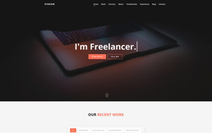 Pigeon - Personal Portfolio HTML Landing Page Template