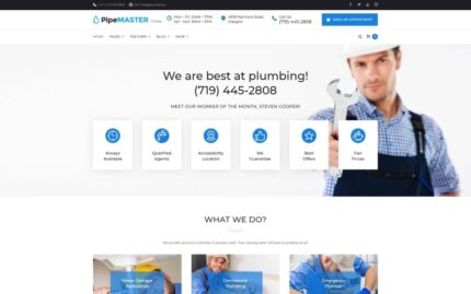 PipeMaster - Plumbing Services WordPress Theme