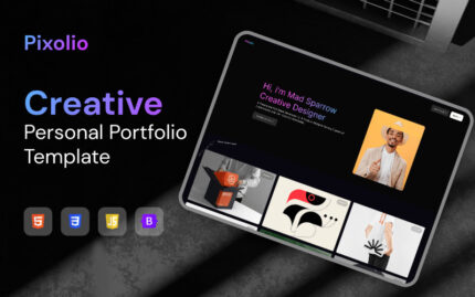 Pixolio - Creative Personal Portfolio Template Website Template