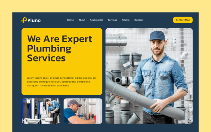 Pluno - Plumbing Landing Page Template