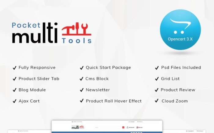 Pocket Multi-tools Store OpenCart Template