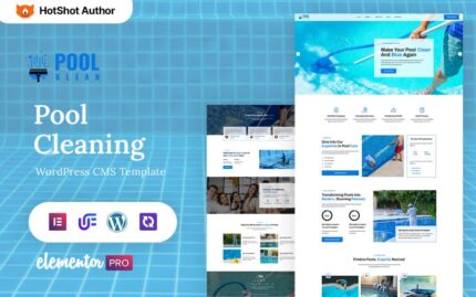 Pool Klean - Pool Cleaning And Pool Repair WordPress Elementor Theme WordPress Theme