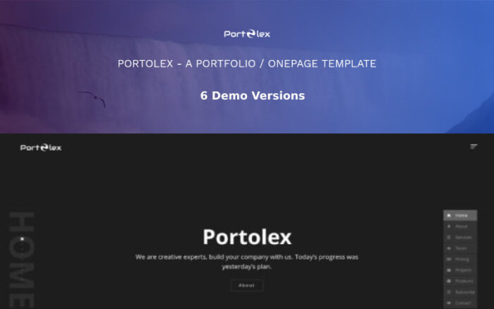 Portolex - HTML5 One Page Landing Page Template