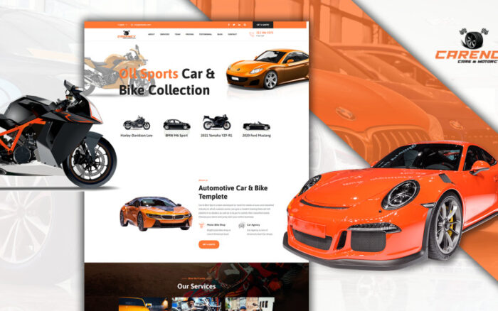 Powar-Carency Car And Automobile Showroom One Page WordPress Theme