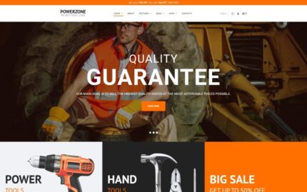 PowerZone - Tools Store Elementor WooCommerce Theme