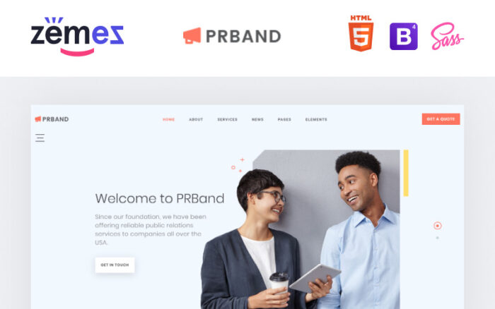 PRBand - PR Agency Website Template