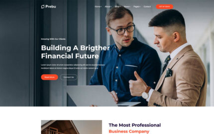 Prebu - Creative Business Agency HTML Bootstrap Template Website Template