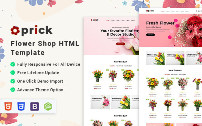 Prick - Flower Shop HTML Template Website Template