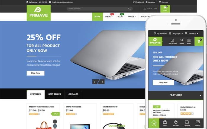 Primave - Multipurpose Theme WooCommerce Theme