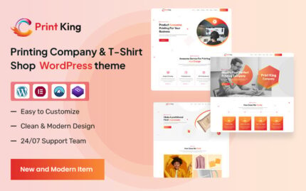 PrintKing – Printing Company & T-Shirt, Print Shop WordPress theme WordPress Theme