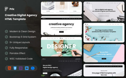 Prlx - Creative Digital Agency HTML Template Website Template