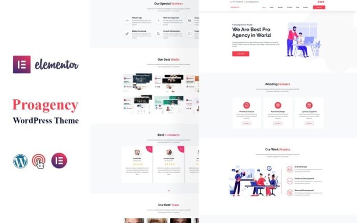 Proagency Creative Agency IT Elementor WordPress Theme