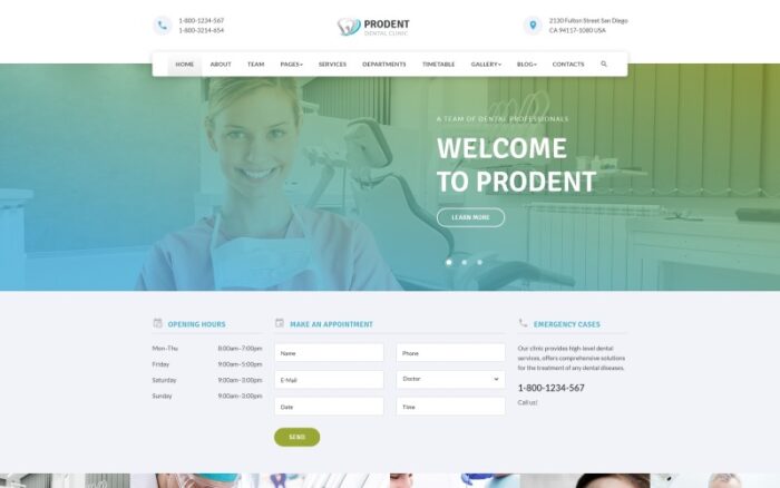 Prodent - Dentistry Multipage Clean Bootstrap HTML Website Template