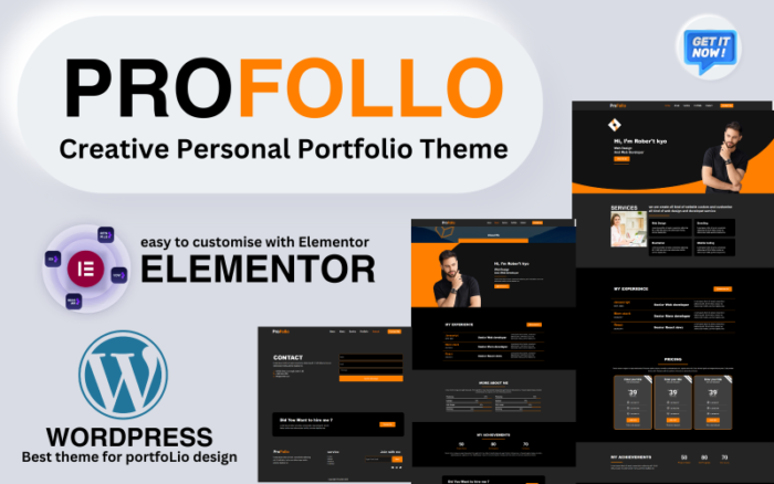 Profollo Creative Portfolio WordPress Theme