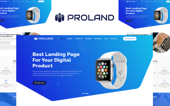 Proland - Product Landing Page HTML5 Landing Page Template