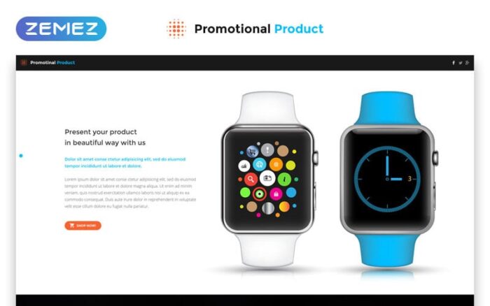 Promotional Product - Electronics Review Creative HTML Landing Page Template