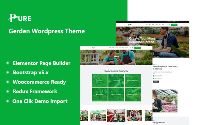 Pure - Garden Wordpress Theme WordPress Theme