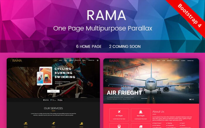 RAMA - One Page Multipurpose Parallax Landing Page Template