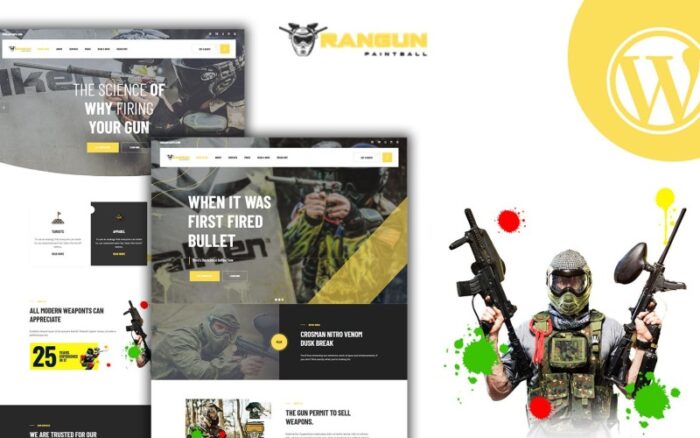 Rangun Paintball And Extreme Sports WordPress Theme