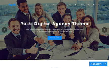 Rasti - Digital Agency One page WordPress Theme