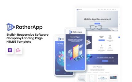 RatherApp - Software Company HTML5 Landing Page Template