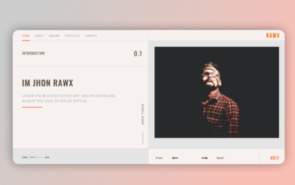 Rawx - Html Personal Portfolio Landing Page Template