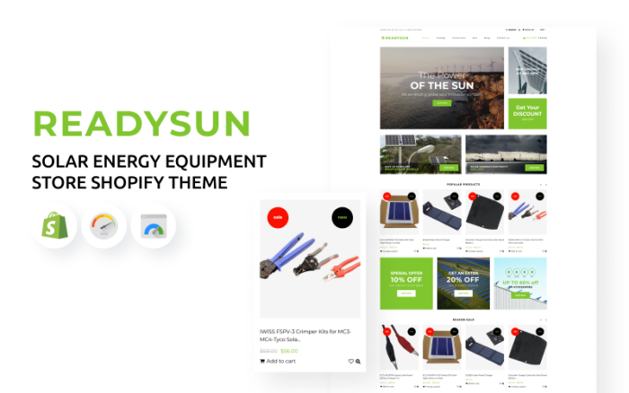 ReadySun - Solar Energy Equipment Store Shopify Theme