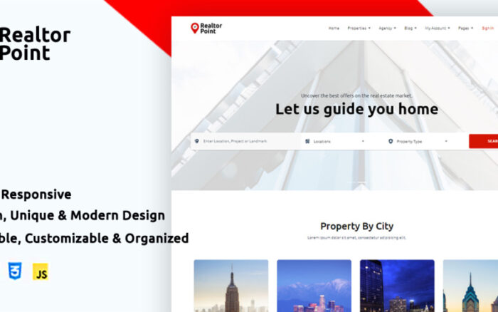 Realtor Point - Bootstrap Real Estate HTML Template Website Template