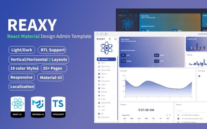 Reaxy - React Material Design Admin Template