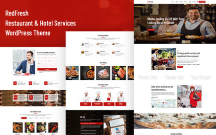 RedFresh Restaurant & Hotel Services WordPress Theme