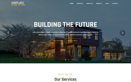 Reflex - Architecture Landing Page Template