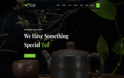 Refresh Tea - Responsive Bootstrap HTML Website Website Template