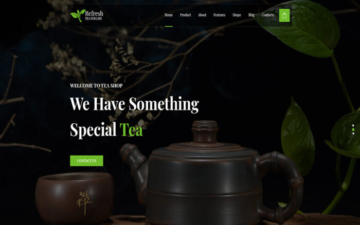 Refresh Tea - Responsive Bootstrap HTML Website Website Template