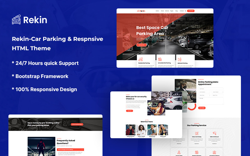 Rekin – Car Parking Website Template