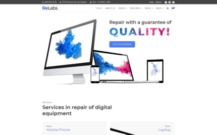 ReLabs - Computer Repair WordPress Theme