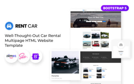 Rent Car - Car Rental Multipage HTML5 Website Template