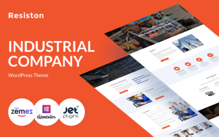 Resiston - Industrial Company WordPress Elementor Theme WordPress Theme