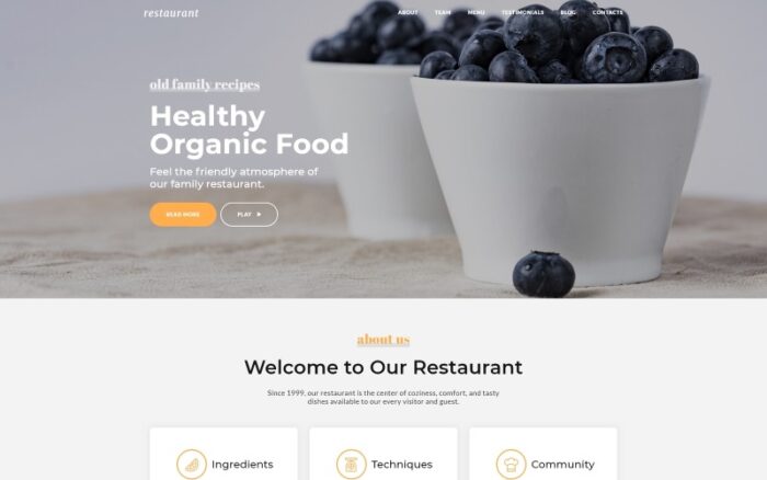 Restaurant - Cafe & Restaurant Services HTML5 Landing Page Template