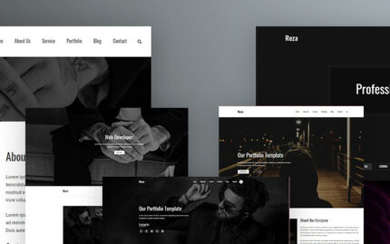 Reza - Portfolio Landing Page Website Template Landing Page Template