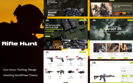 Rifle Hunt Gun Shop Woocommerce WordPress Theme