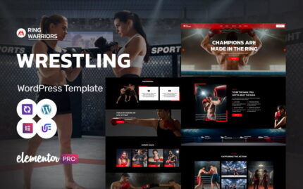 Ring Warriors - Wrestling Academy, Martial Arts And Coaching WordPress Elementor Theme WordPress Theme