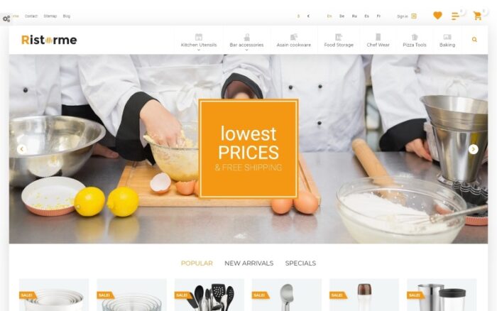 Ristorme - Restaurant Equipment & Houseware PrestaShop Theme