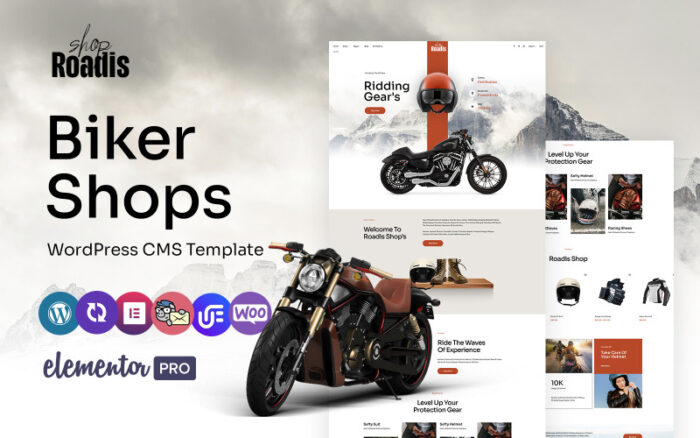 Roadis - Biker Shop Multipurpose WordPress Elementor Theme WordPress Theme