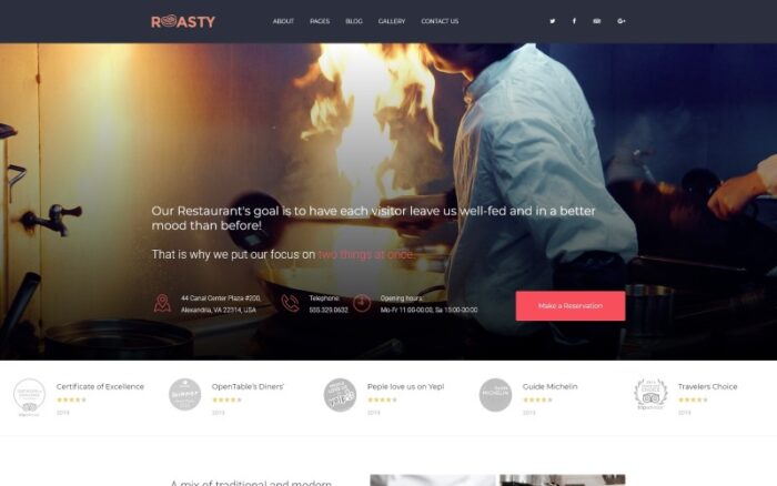 Roasty - Steakhouse -Modern Joomla Template